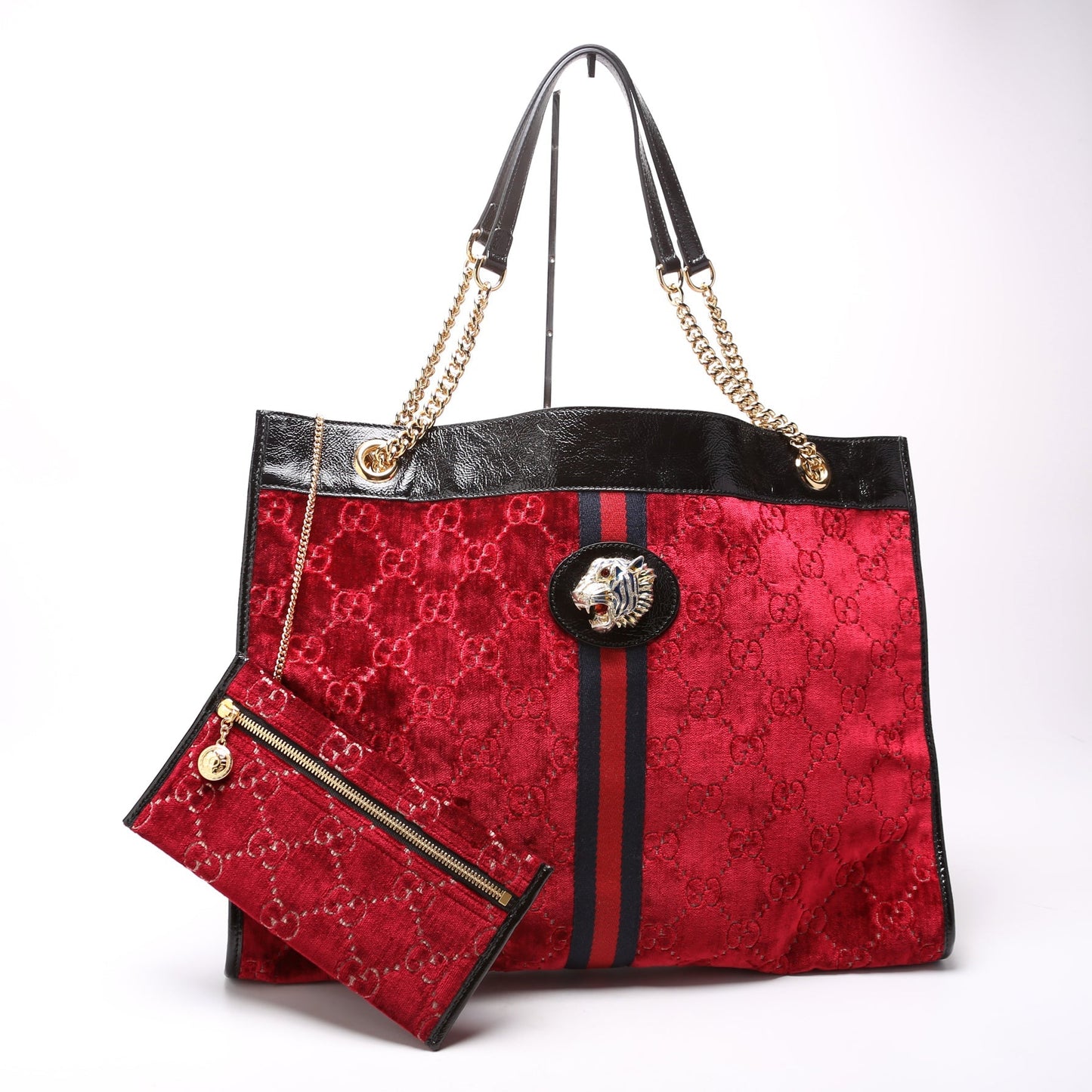Gucci 537219 GG Velvet Rajah Tote Bag