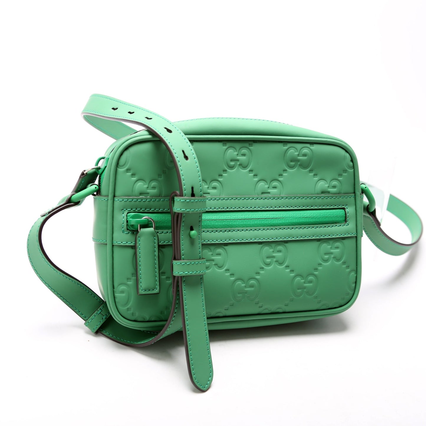 Gucci  GG Rubber Effect Leather Small Crossbody