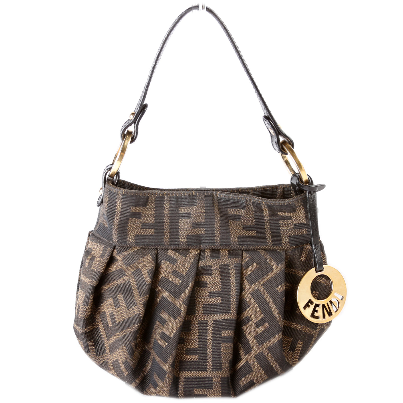 Fendi Zucca Canvas Mini Chef Hobo Bag