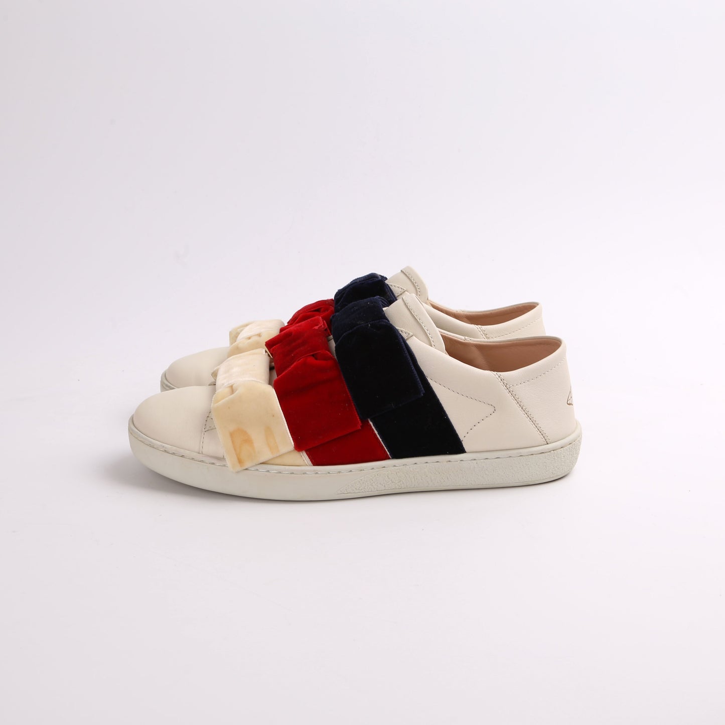 Gucci Leather Ace Low Ribbon Sneakers Sz