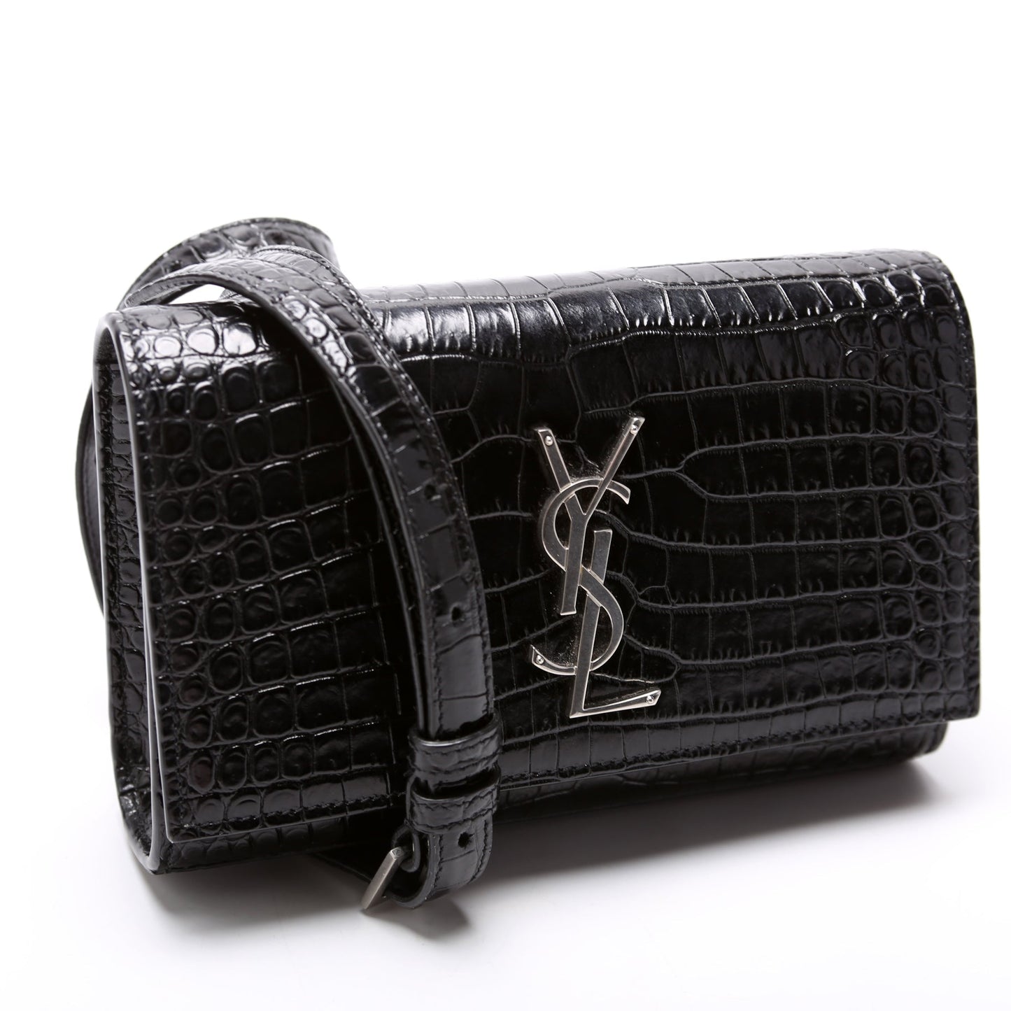 Saint Laurent Kate Belt Croc Embossed 534395 Bag