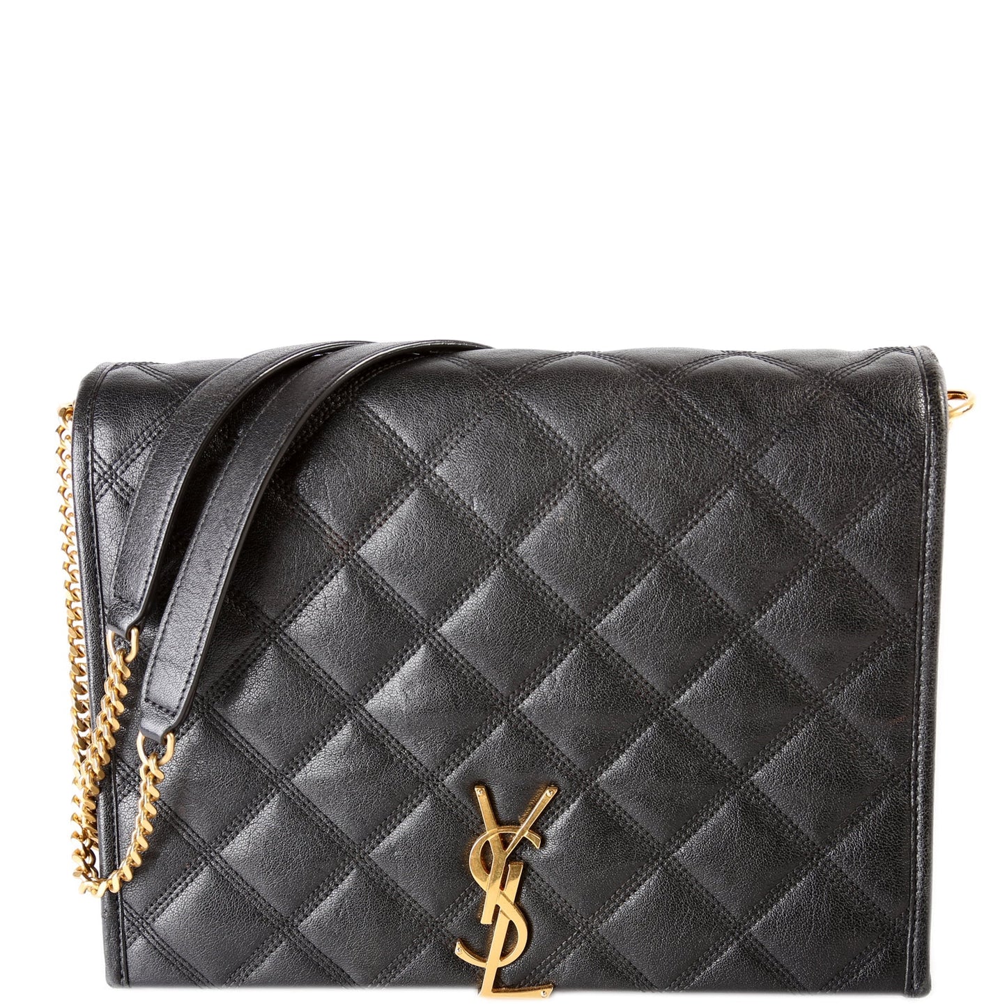 Saint Laurent 579607 Becky Shoulder Quilted Lambskin Large Bag