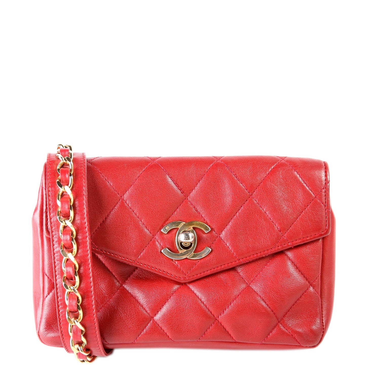Chanel CC Turnlock Waist   Belt Size 75/30 Red Bag