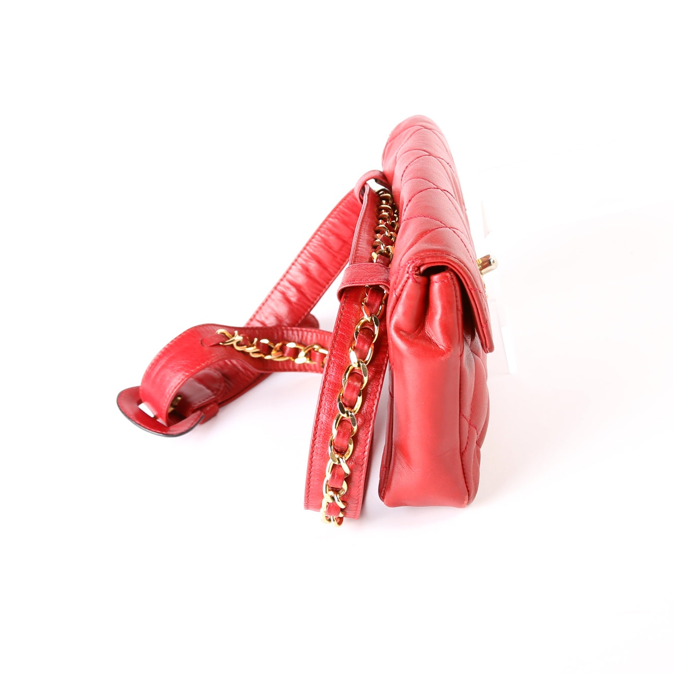 Chanel CC Turnlock Waist   Belt Size 75/30 Red Bag