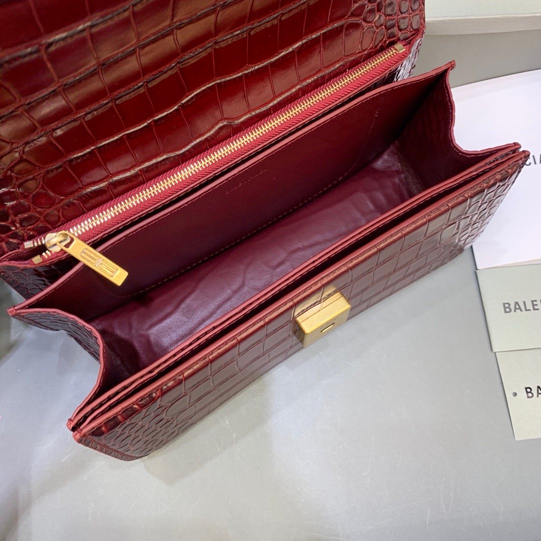 Top Quality Gossip Small Shoulder Bag Dark Red, For Women,  Bags 9.1in/23cm