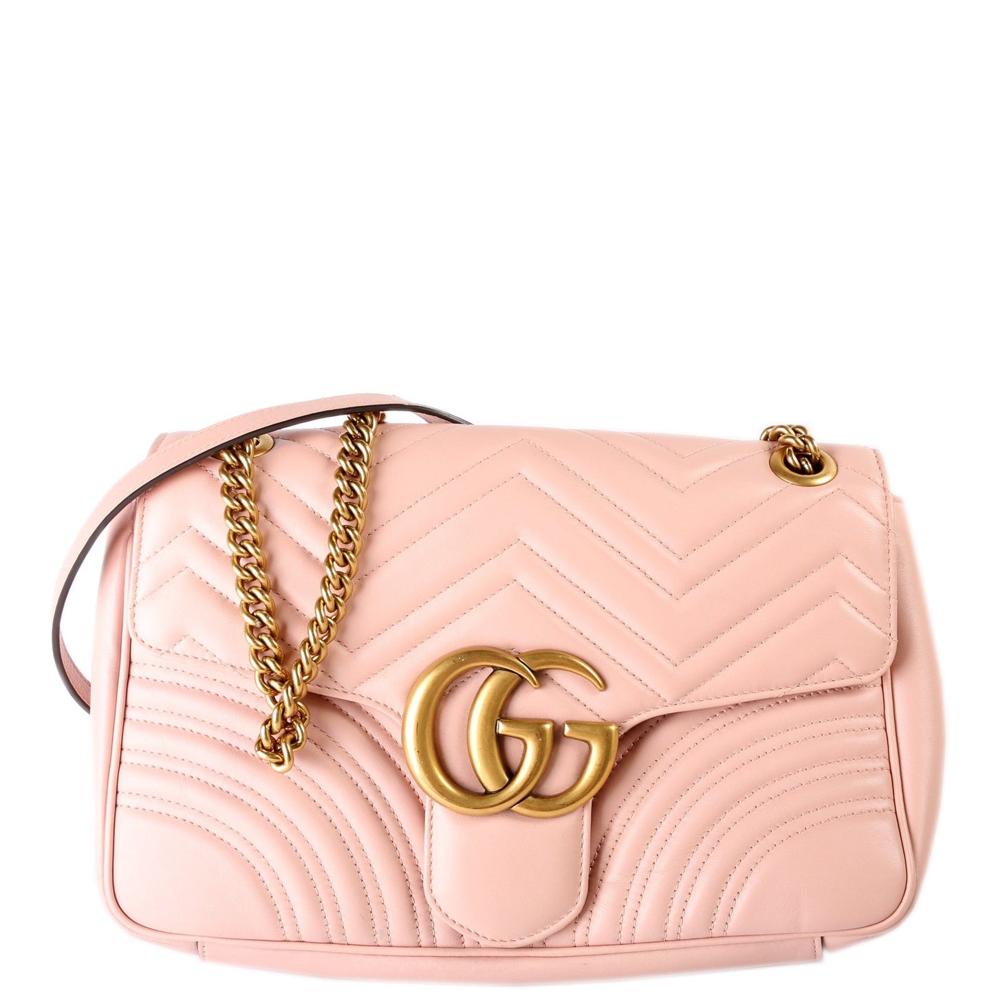 Gucci  Marmont Leather Shoulder Medium Pink