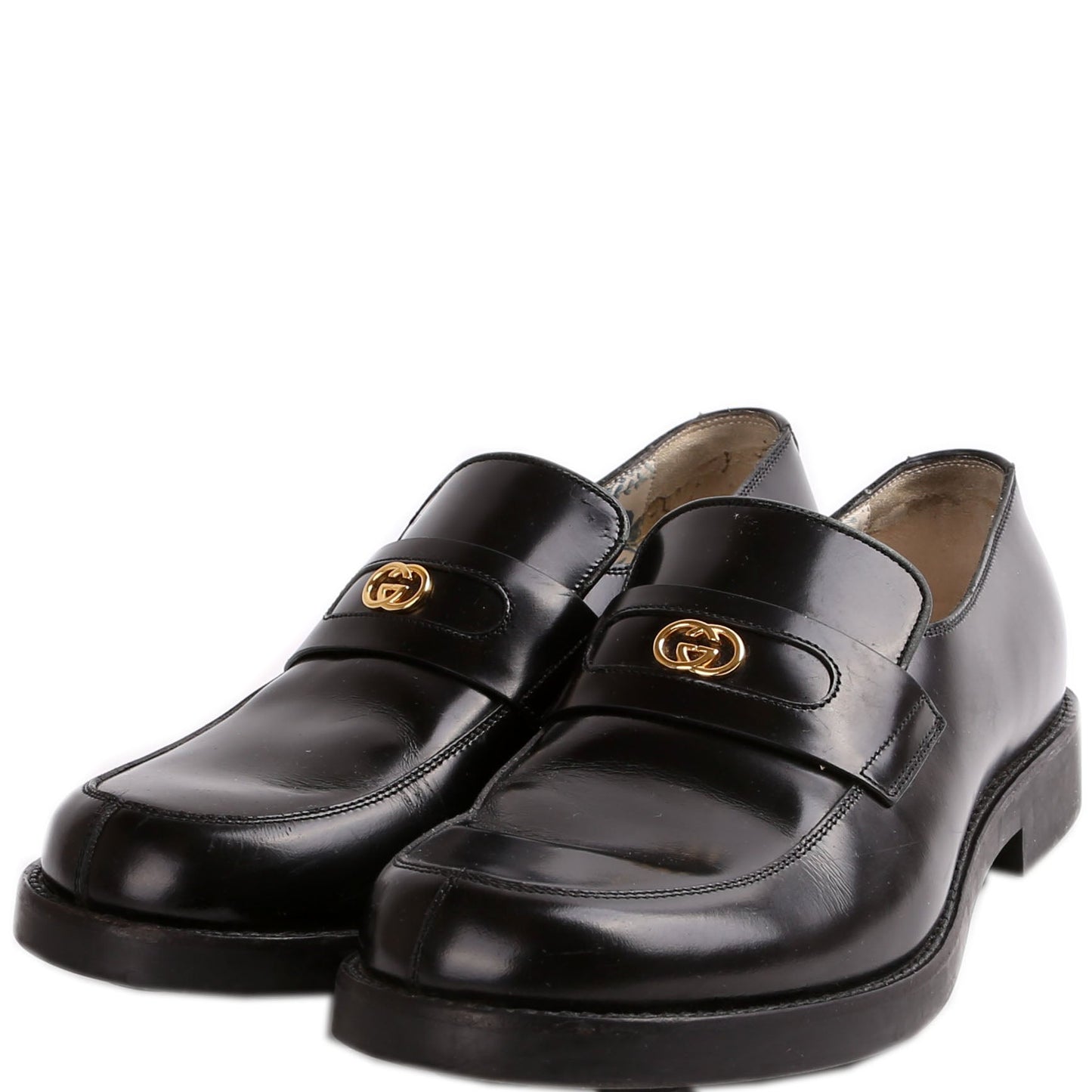 Gucci Interlocking G Leather Loafers Size