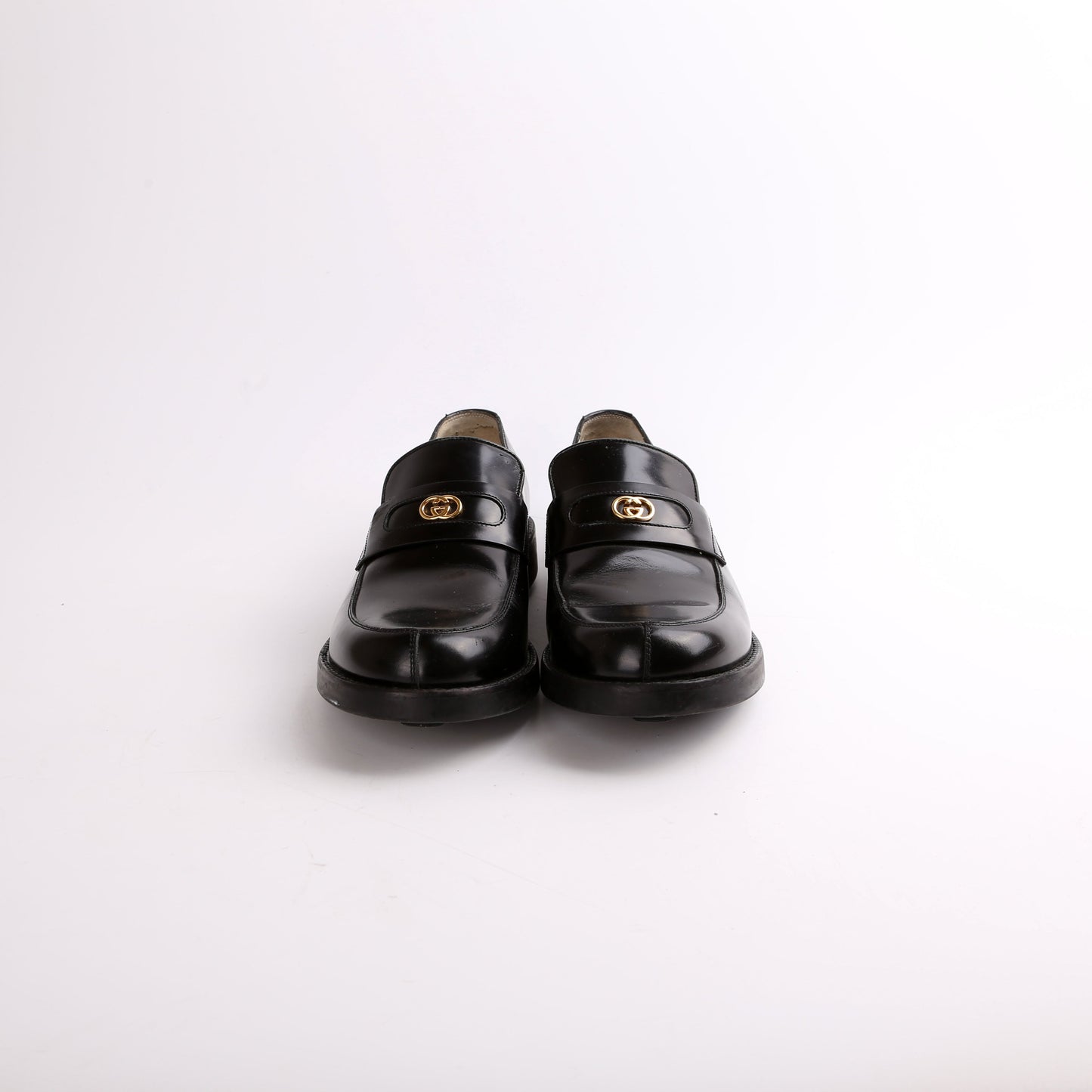 Gucci Interlocking G Leather Loafers Size
