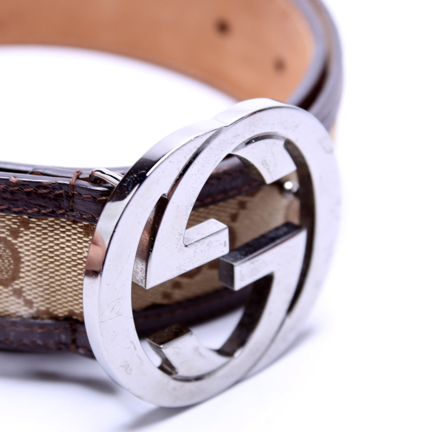 Gucci  Interlocking Leather Belt Size / Brown