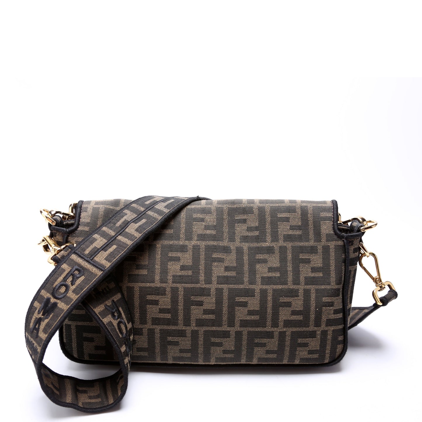 Fendi 8BR600 FF Jacquarduette Brown Bag