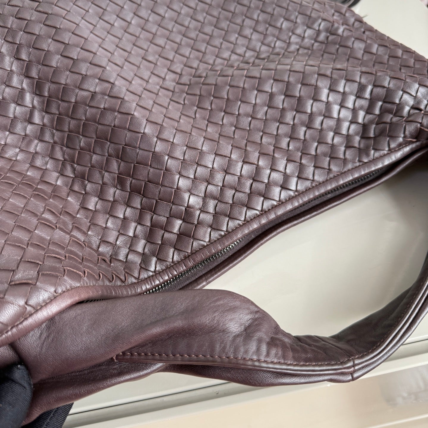 Bottega Veneta Veneta Fringed Hobo Maxi Dark Chocolate Brown 51cm Lambskin Leather Removable Fringes