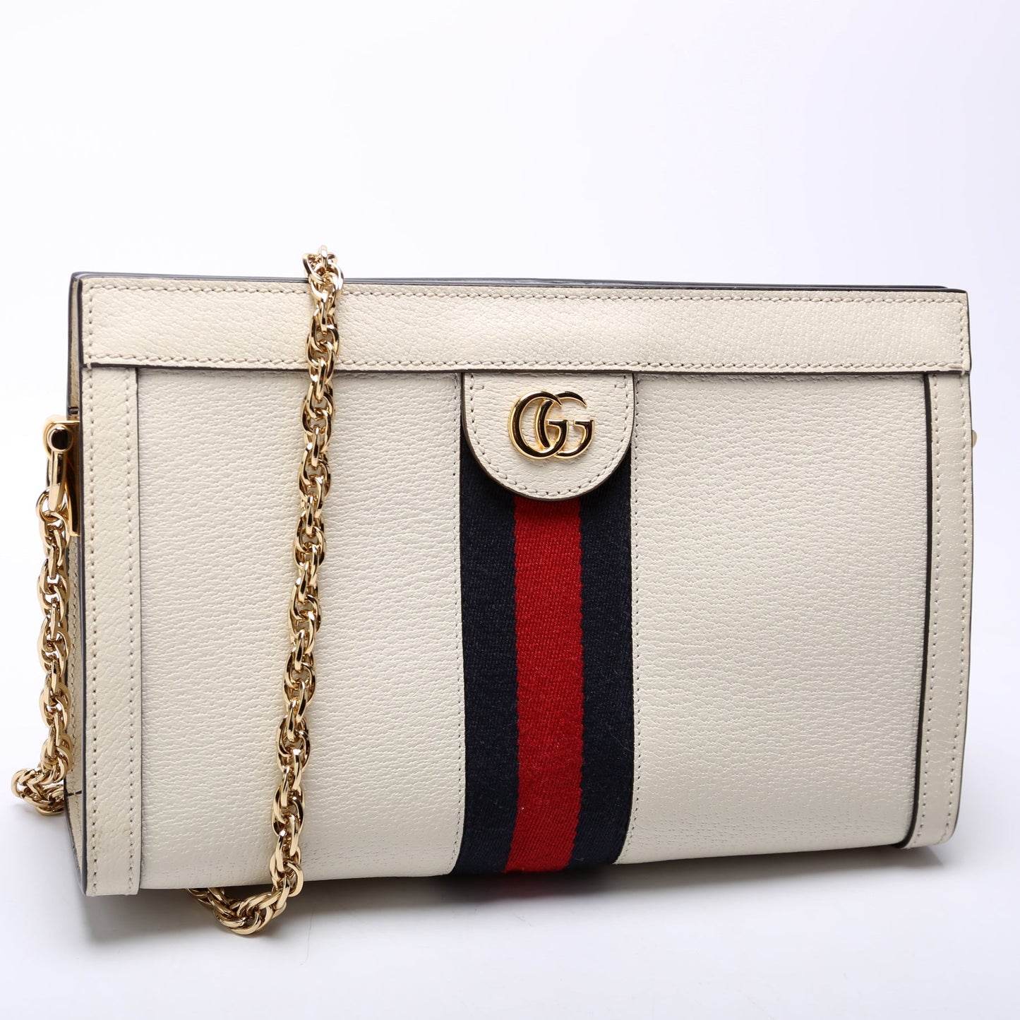 Gucci  Ophidia Leather Shoulder Small Cream