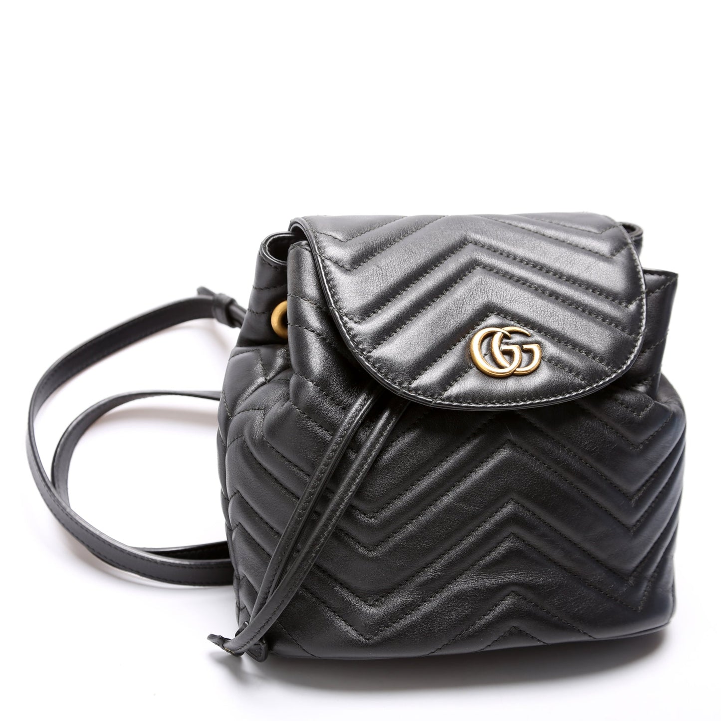 Gucci  Marmont Mini Backpack Leather Black