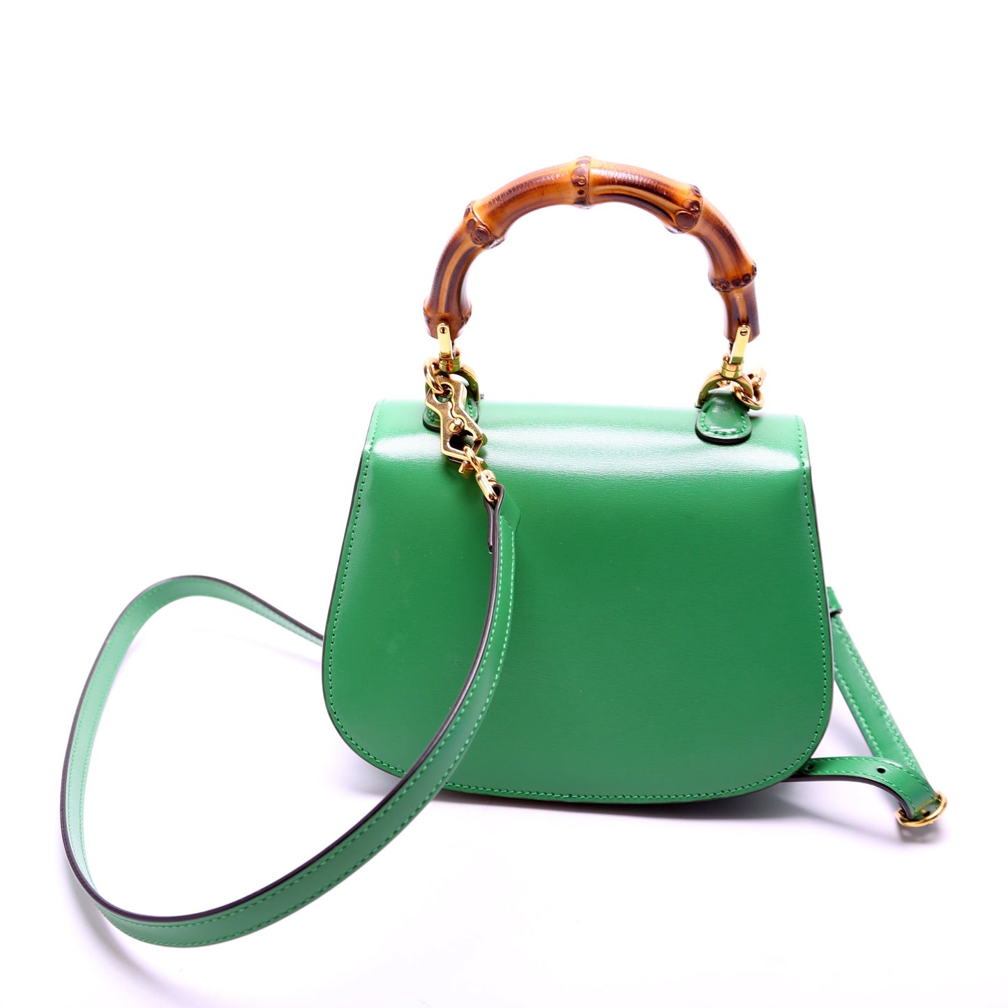 Gucci 686864 1947 Bamboo Mini Top Handle Green Bag