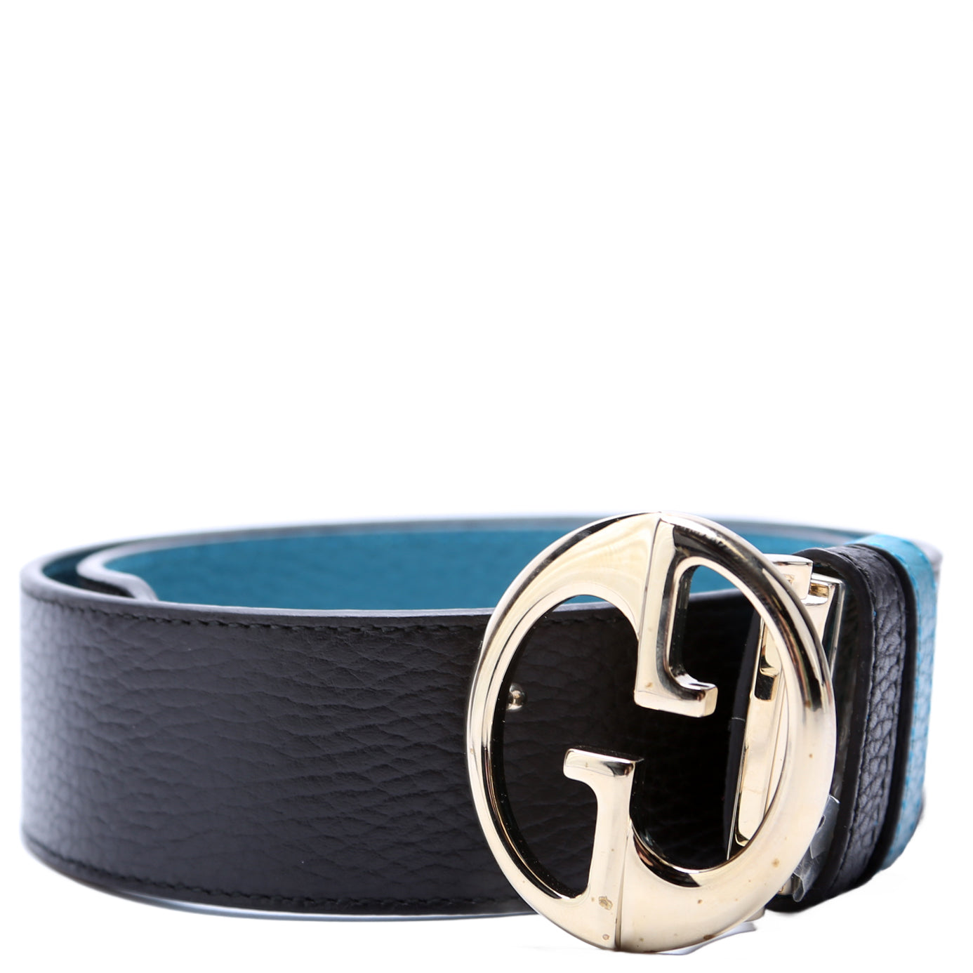 Gucci  Leather Reversible  Belt Size / Black/Blue