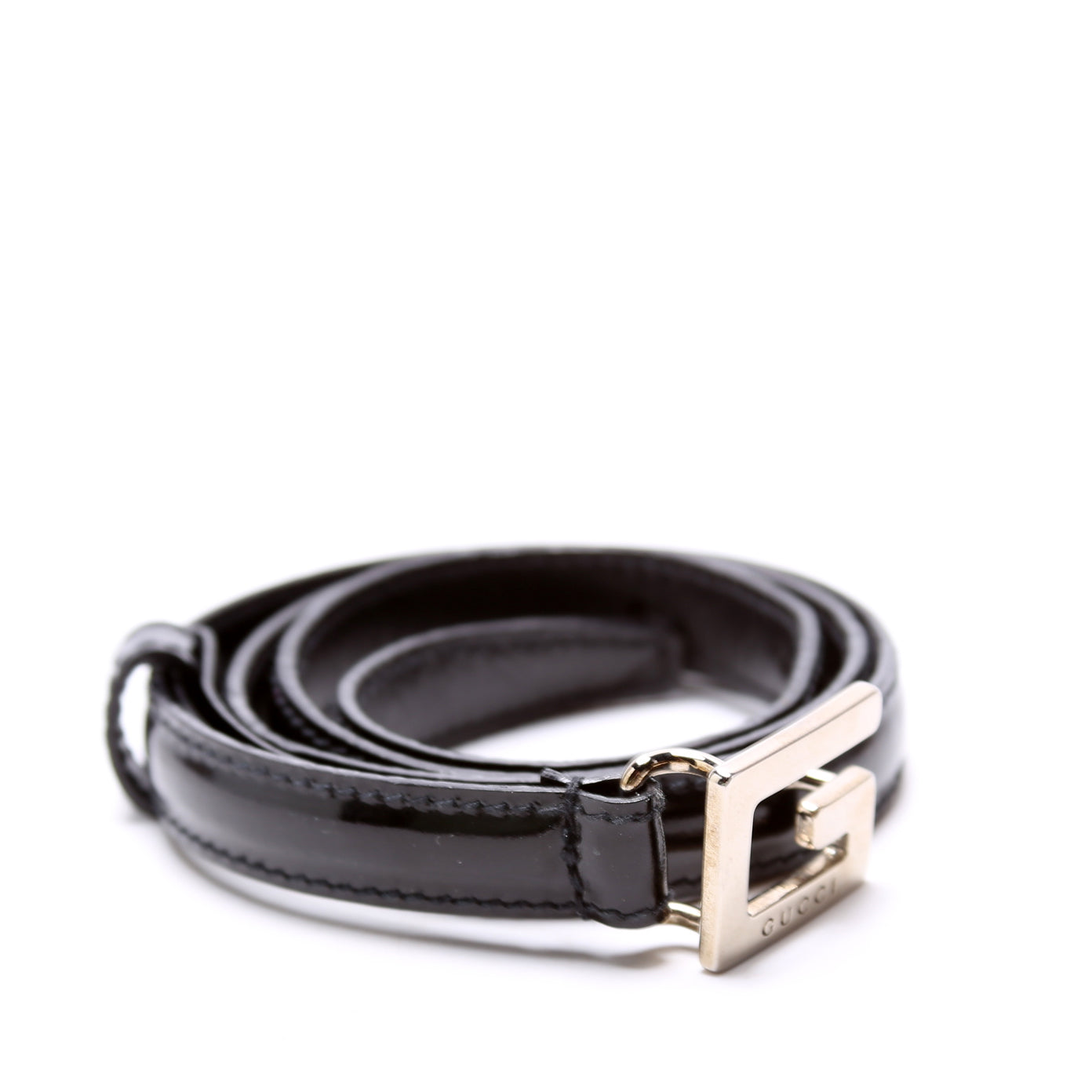 Gucci Square G Thin   Belt Size / Black