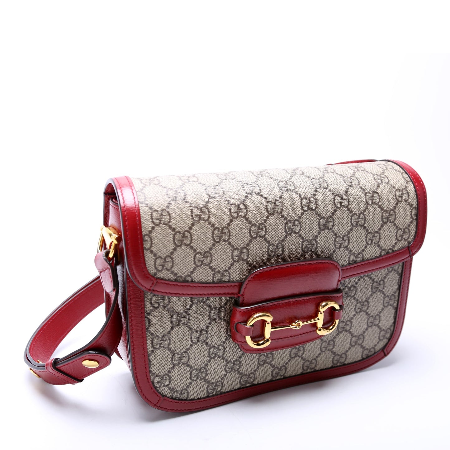 Gucci  Horsebit  Shoulder Bag Red