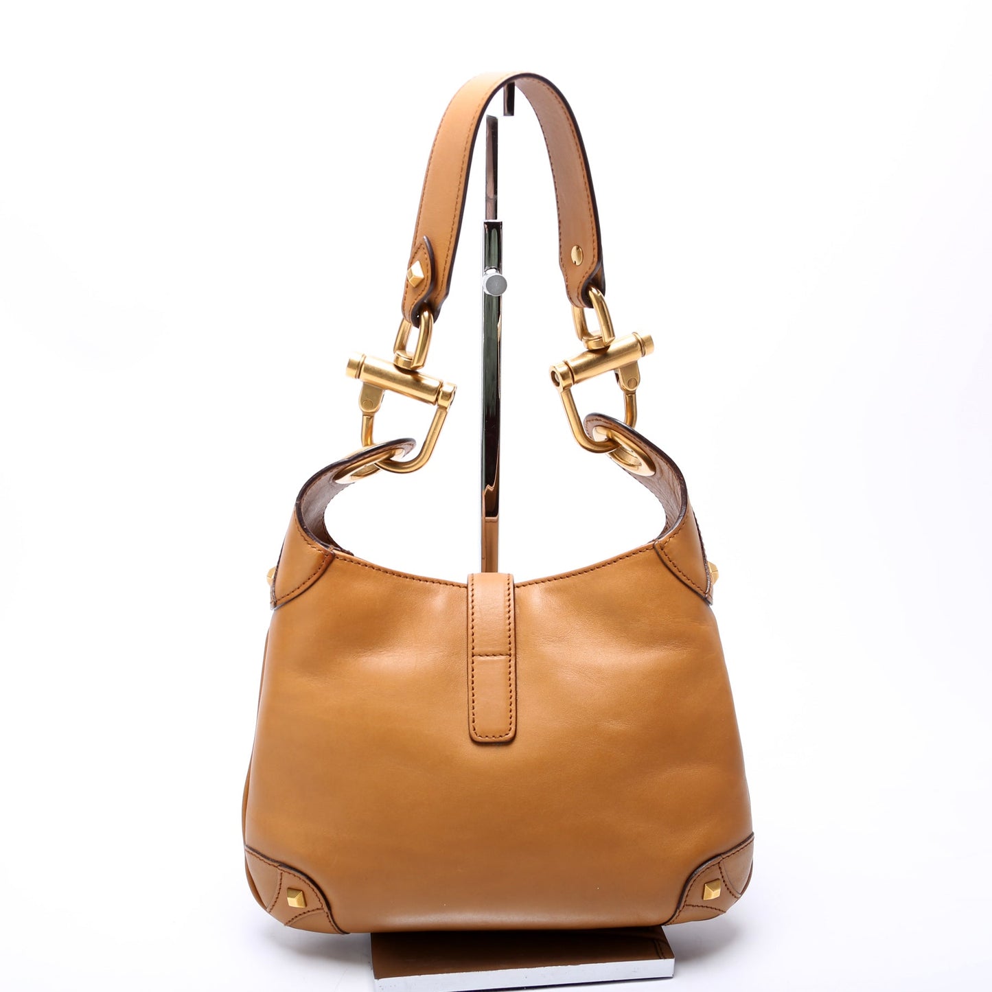 Gucci 120885 Leather Jackie O Small Shoulder   Tan Bag