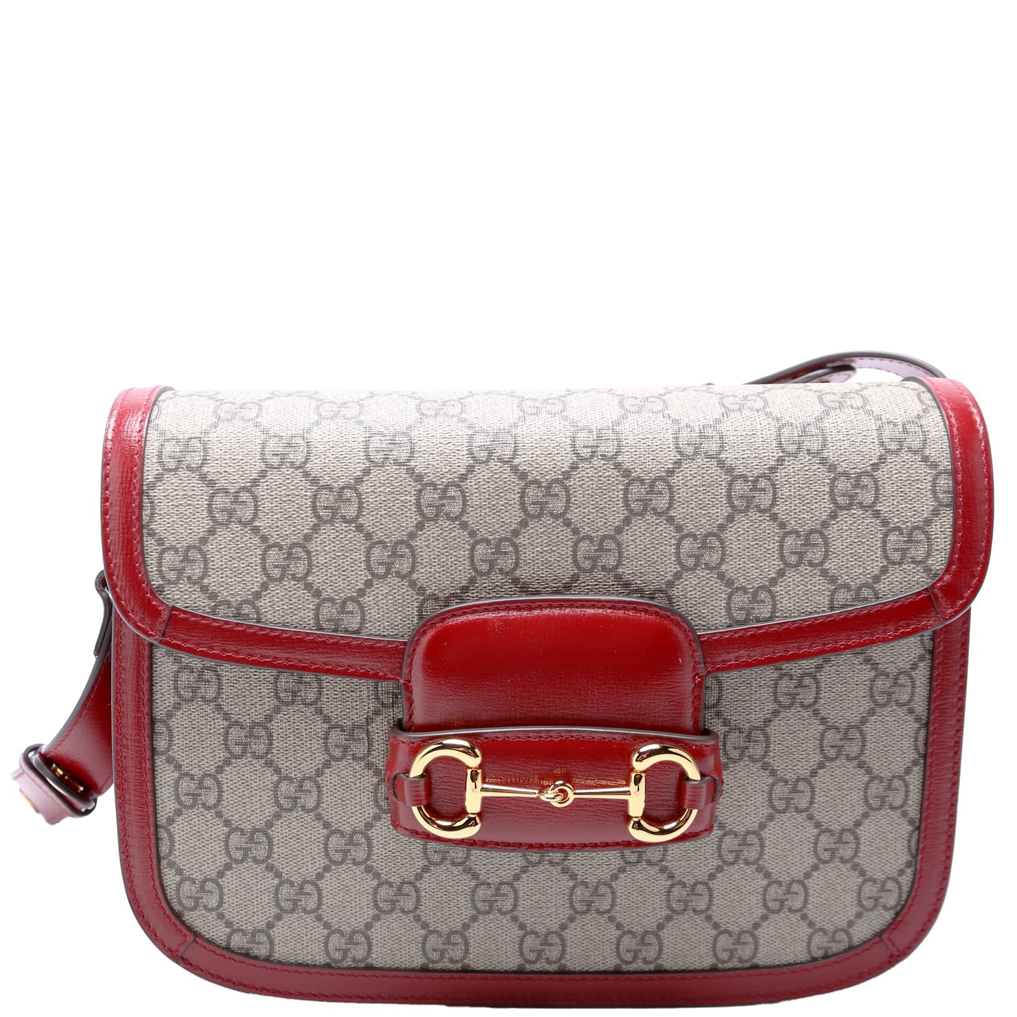 Gucci  Horsebit  Shoulder Bag Red