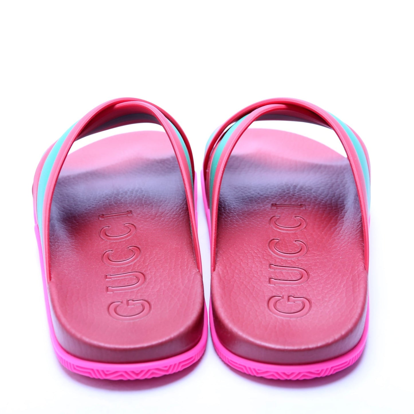 Gucci Criss Cross Web Rubber Slides Size  Multicolor