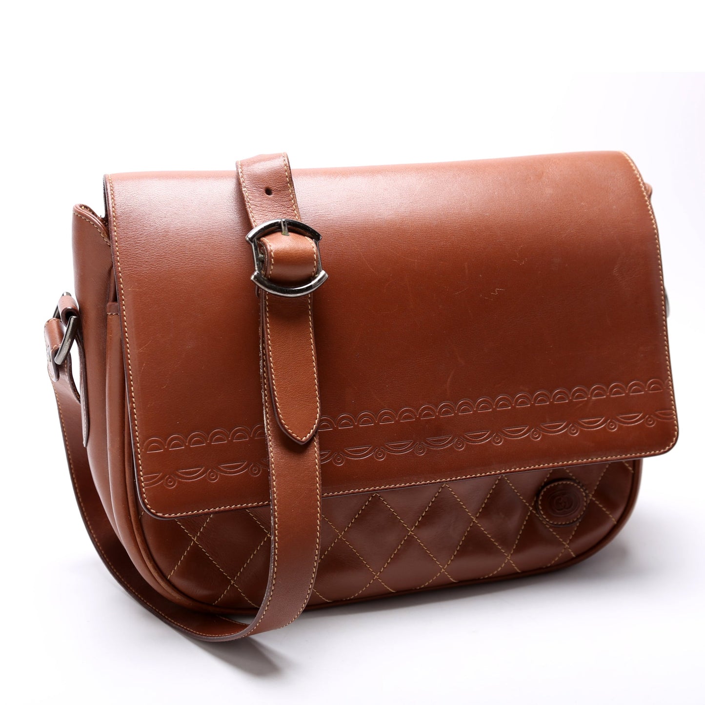 Gucci -   Leather Shoulder Bag Brown