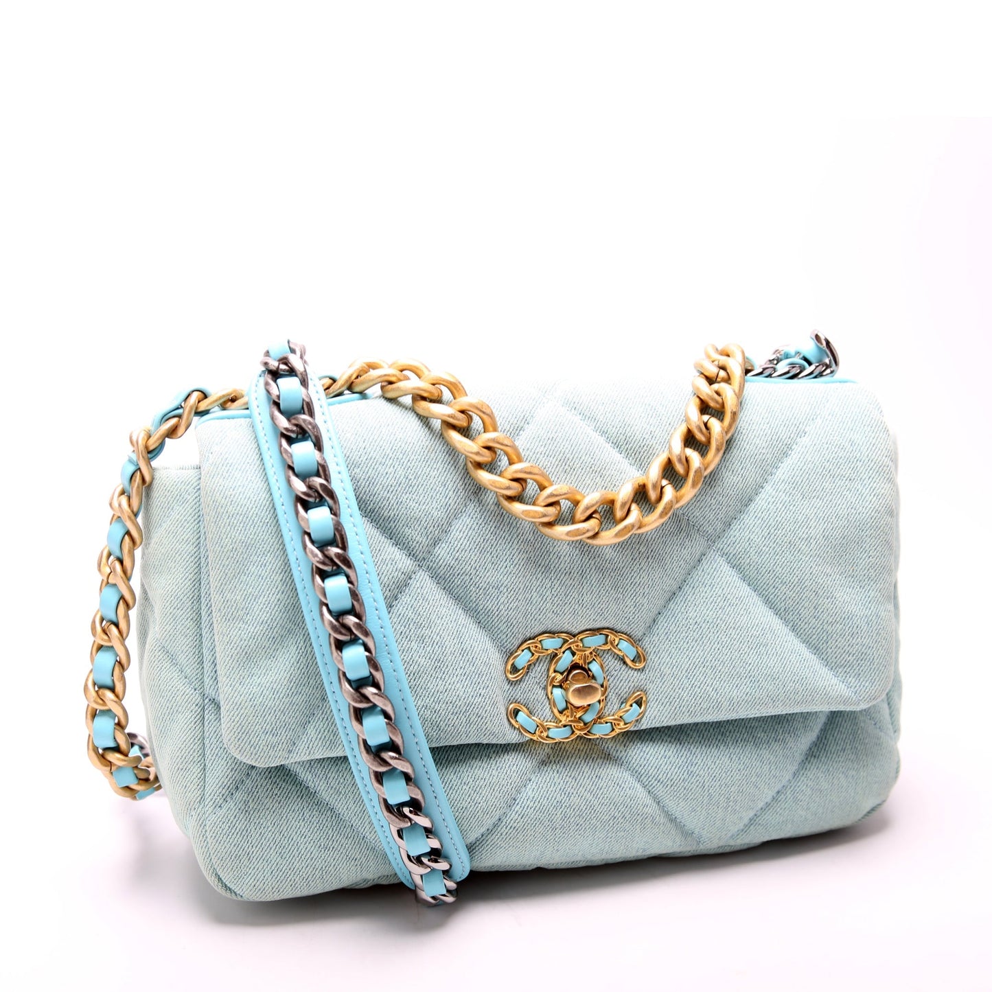 Chanel 19 Medium Denim 31M Blue Bag