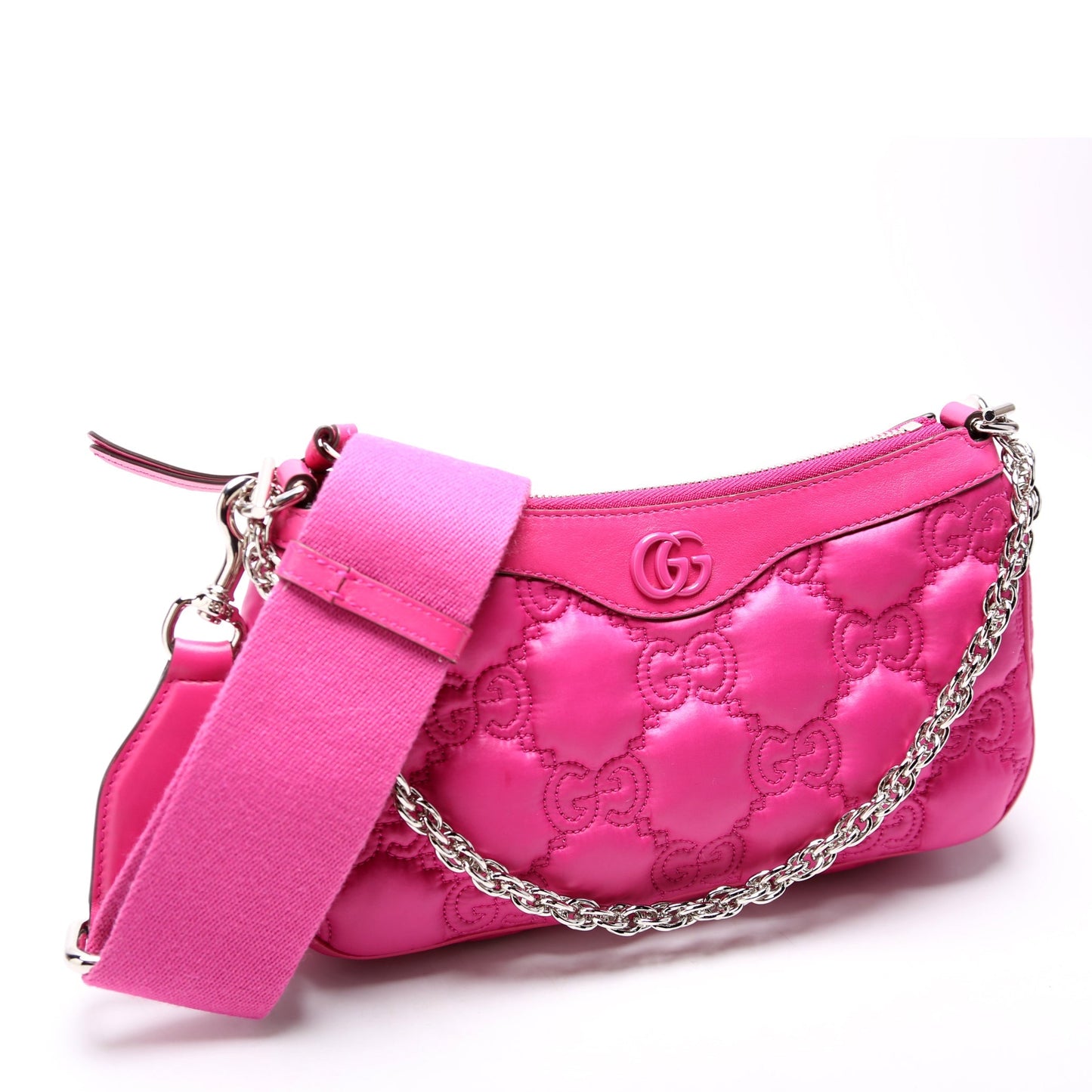 Gucci  GG Nylon Shoulder Bag Pink