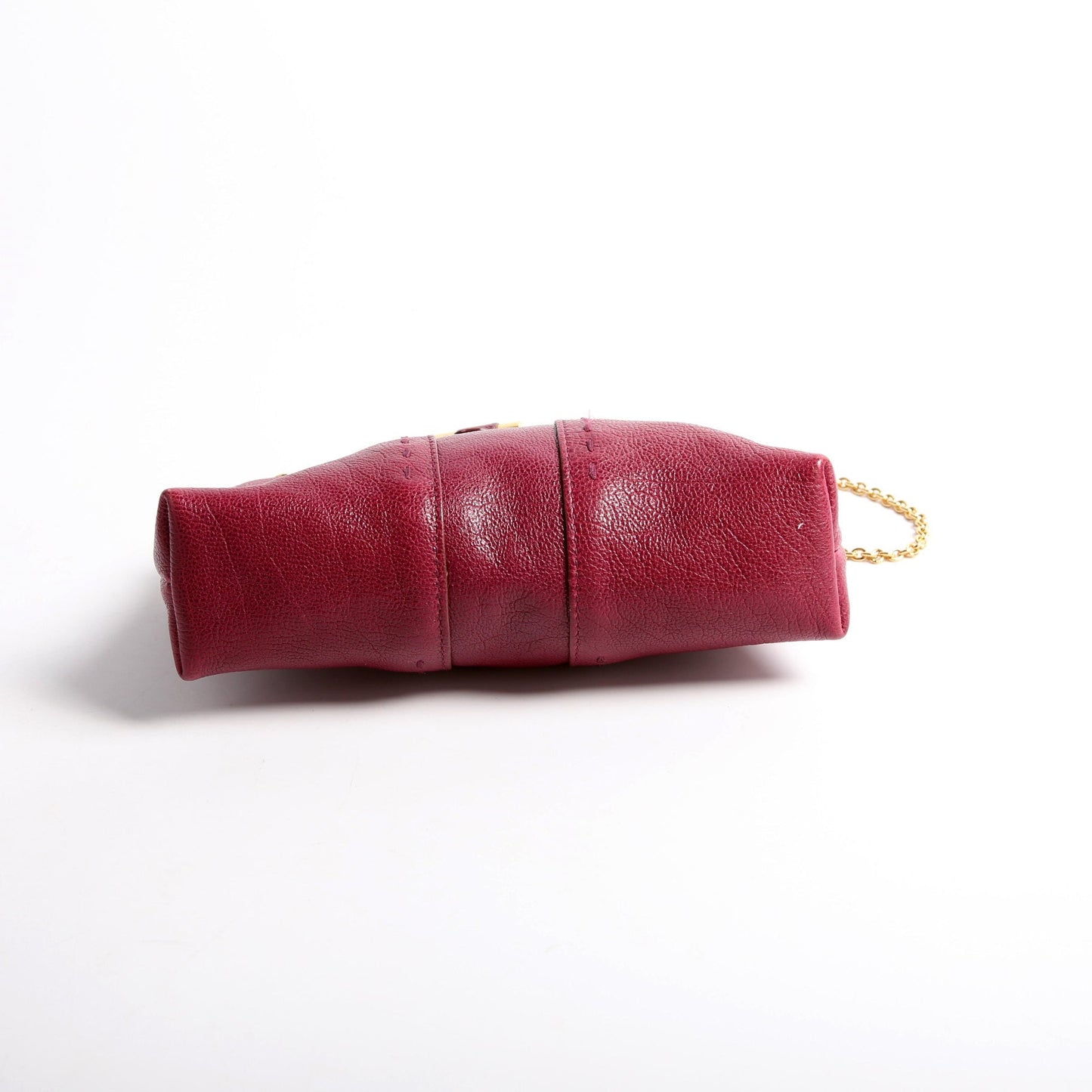 Saint Laurent 291201 Mini M  Chain Calfskin Berry Bag