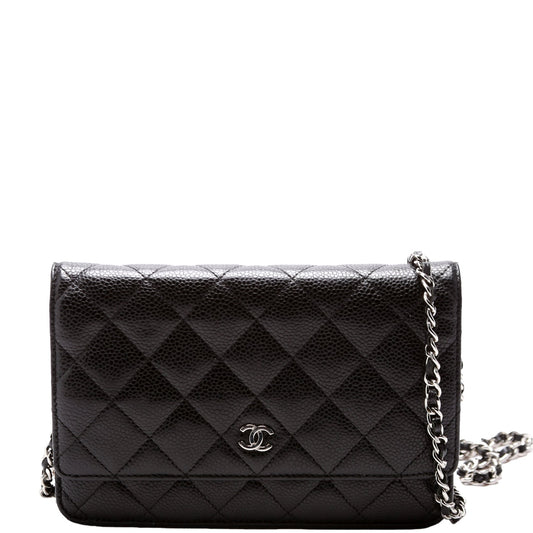 Chanel WOC Classic Quilted Caviar Black Bag