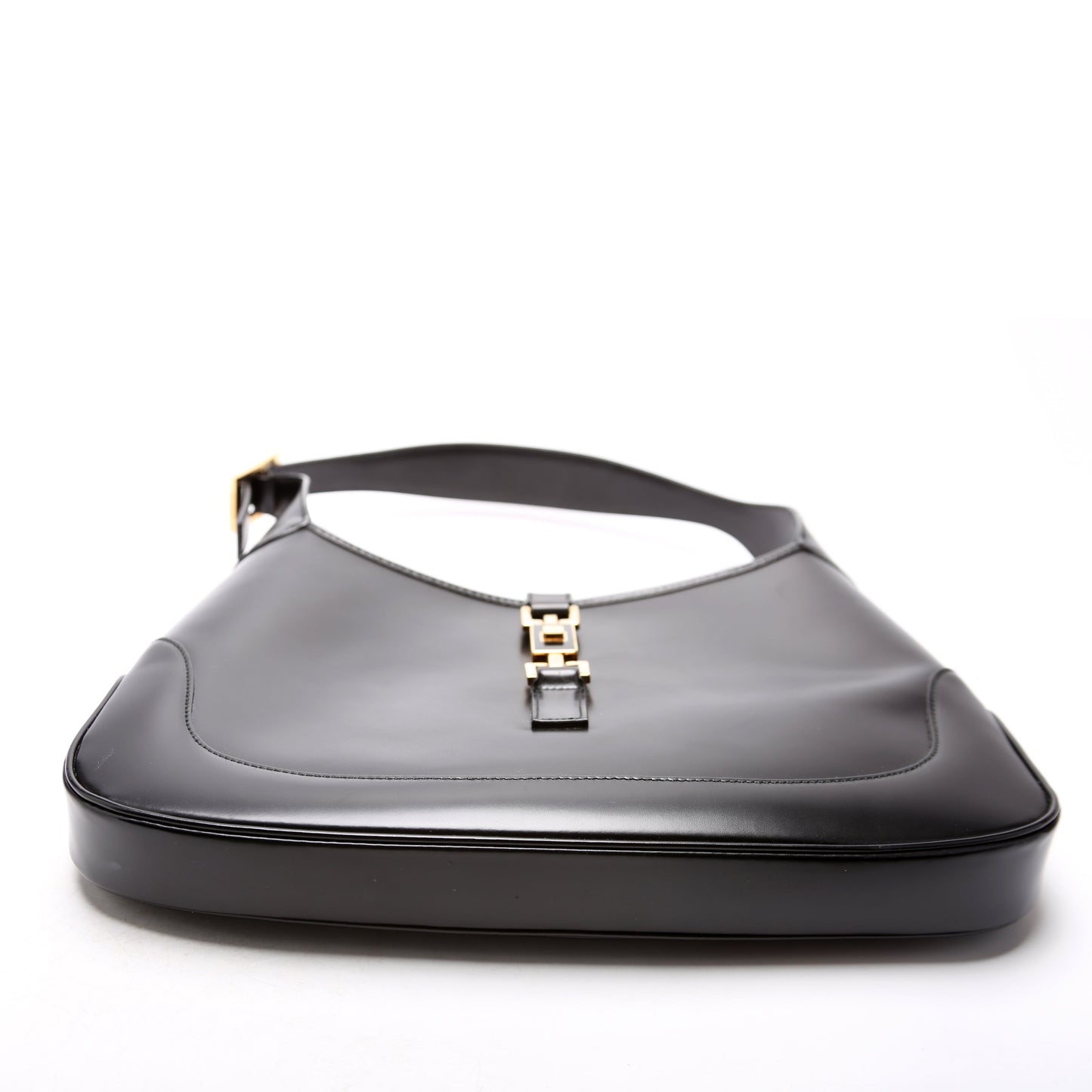 Gucci 001.3306.3444 Jackie Hobo Leather   Black Bag