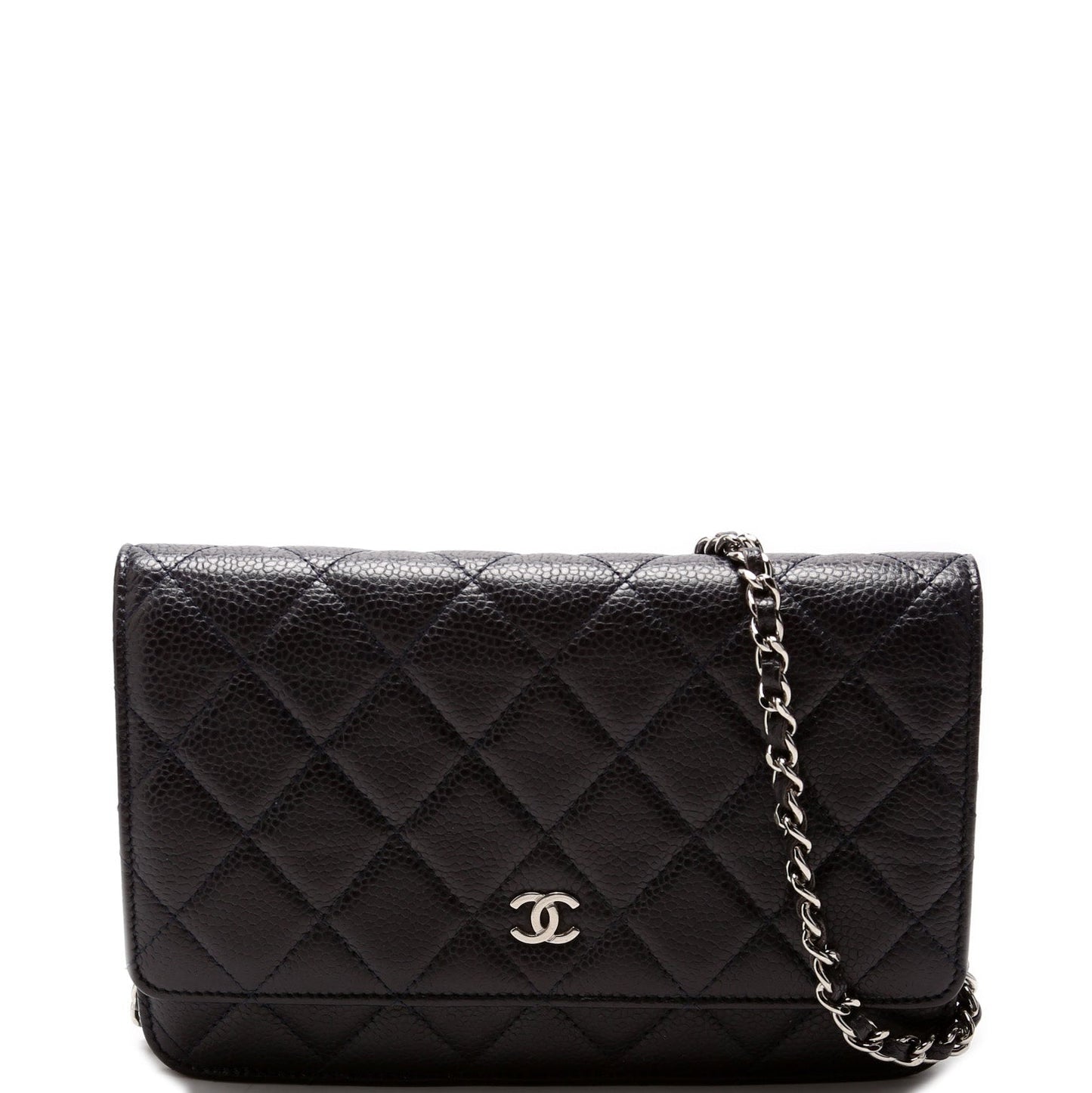 Chanel WOC Classic Quilted Caviar Navy Bag