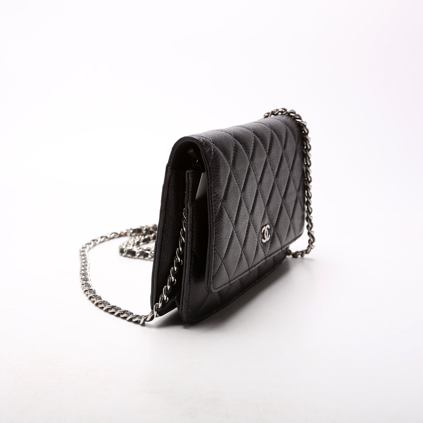 Chanel WOC Classic Quilted Caviar Navy Bag