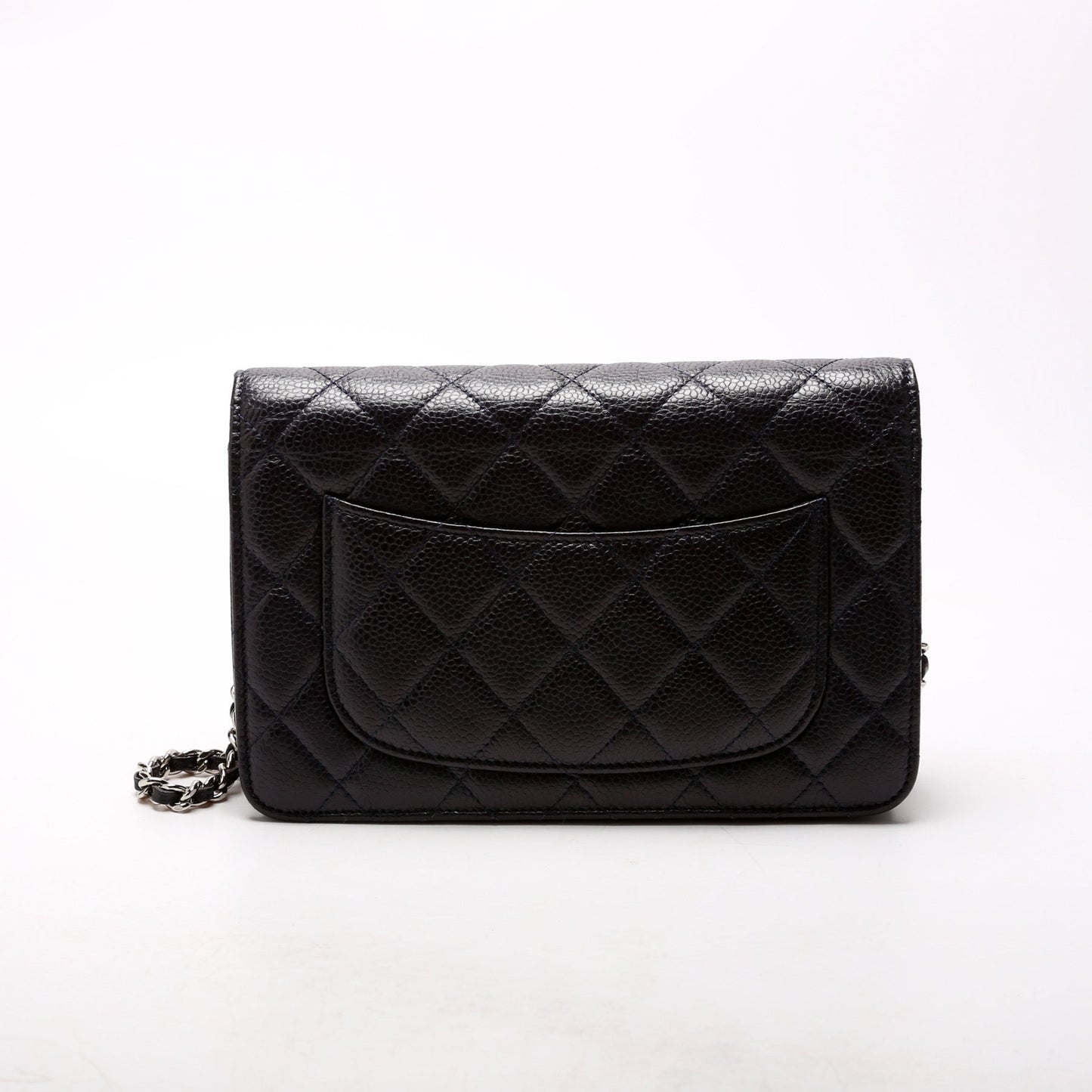 Chanel WOC Classic Quilted Caviar Navy Bag