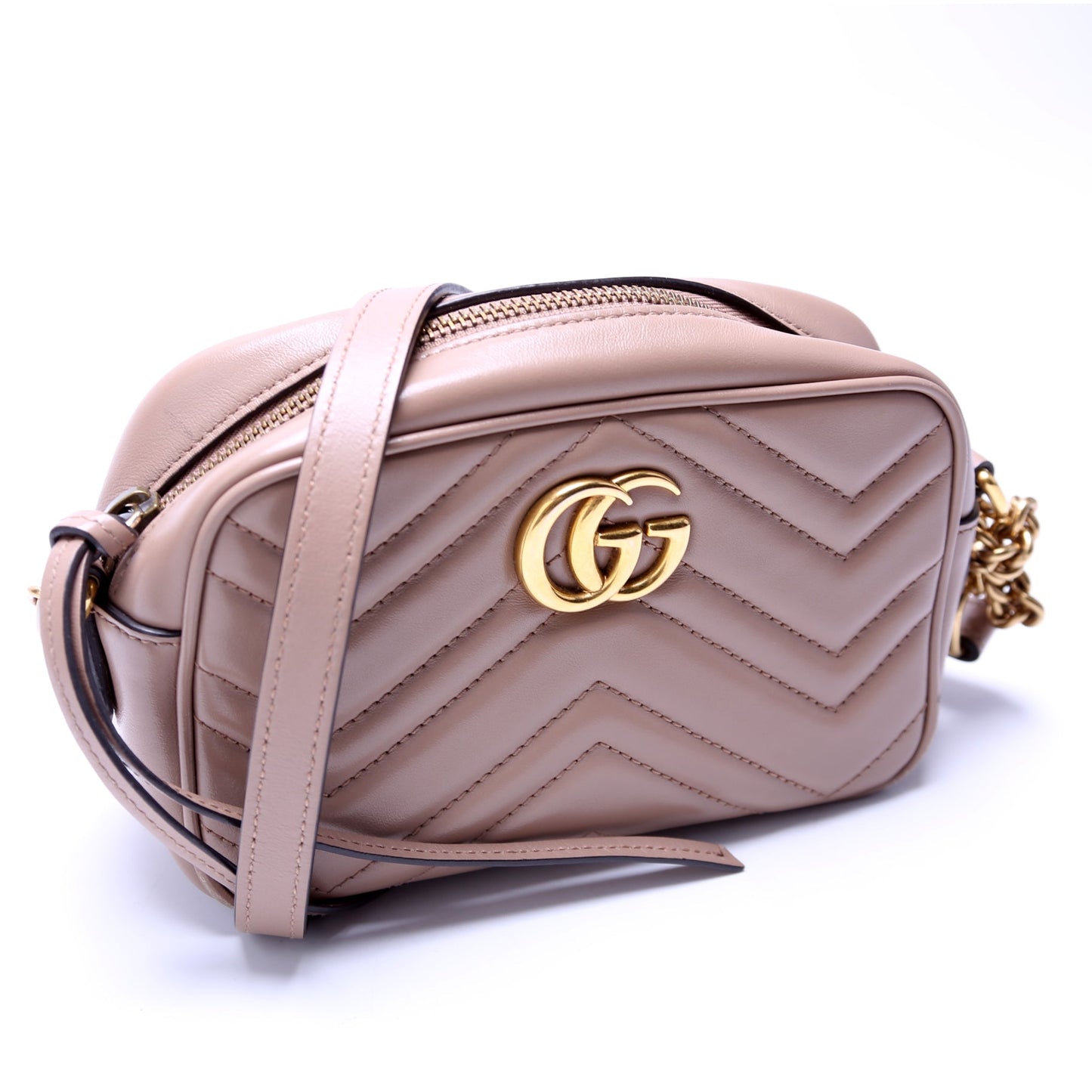 Gucci  Marmont Mini Camera Bag Tan