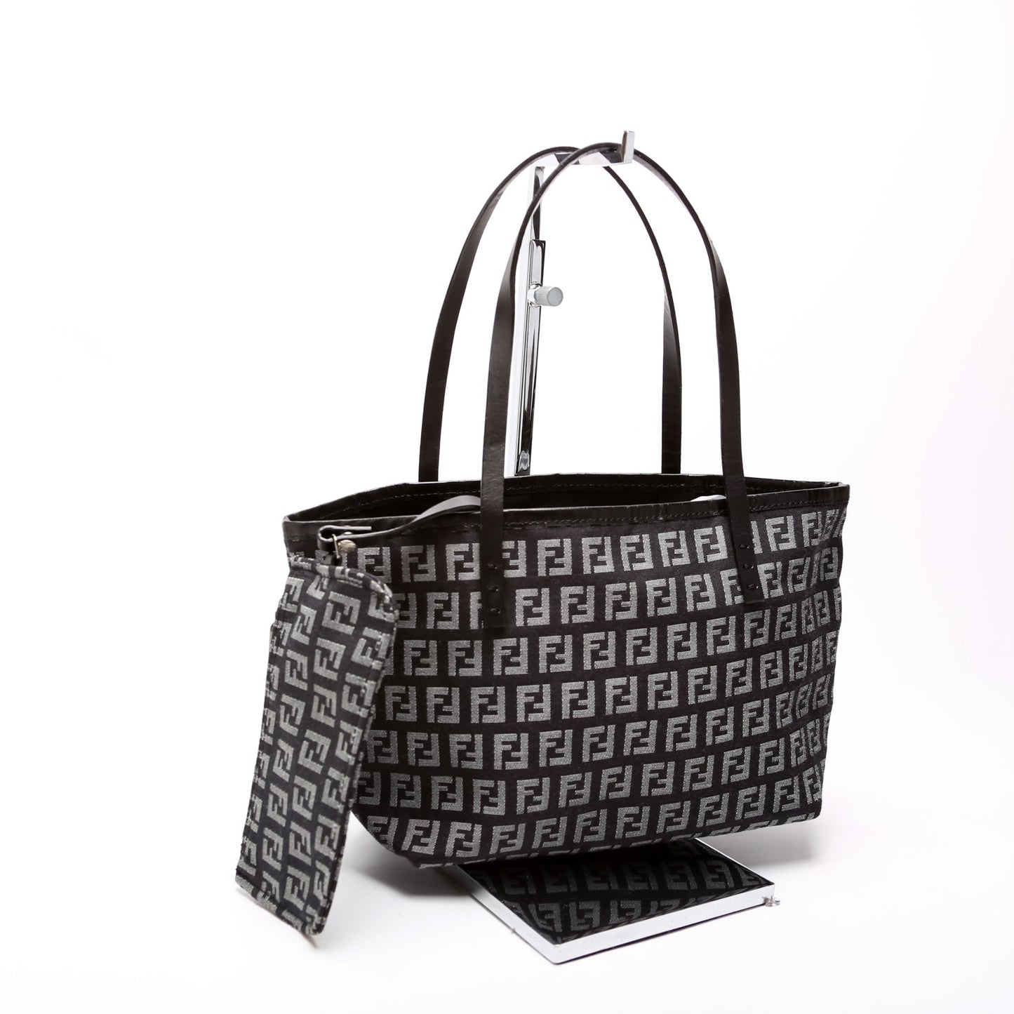 Fendi 8BH056 FF Zucchino Canvas Mini Tote Bag