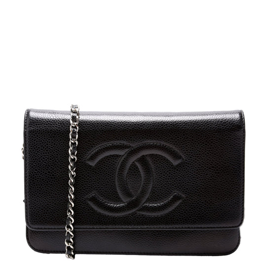 Chanel WOC Timeless CC Caviar Black Bag
