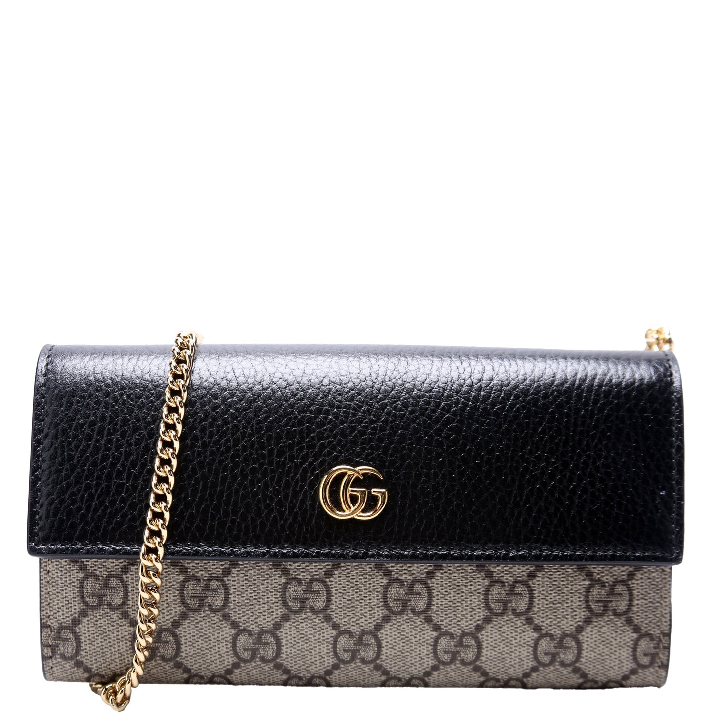 Gucci 546585 GG Marmont Chain Wallet Black Bag