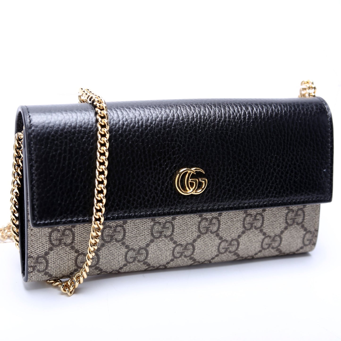 Gucci 546585 GG Marmont Chain Wallet Black Bag