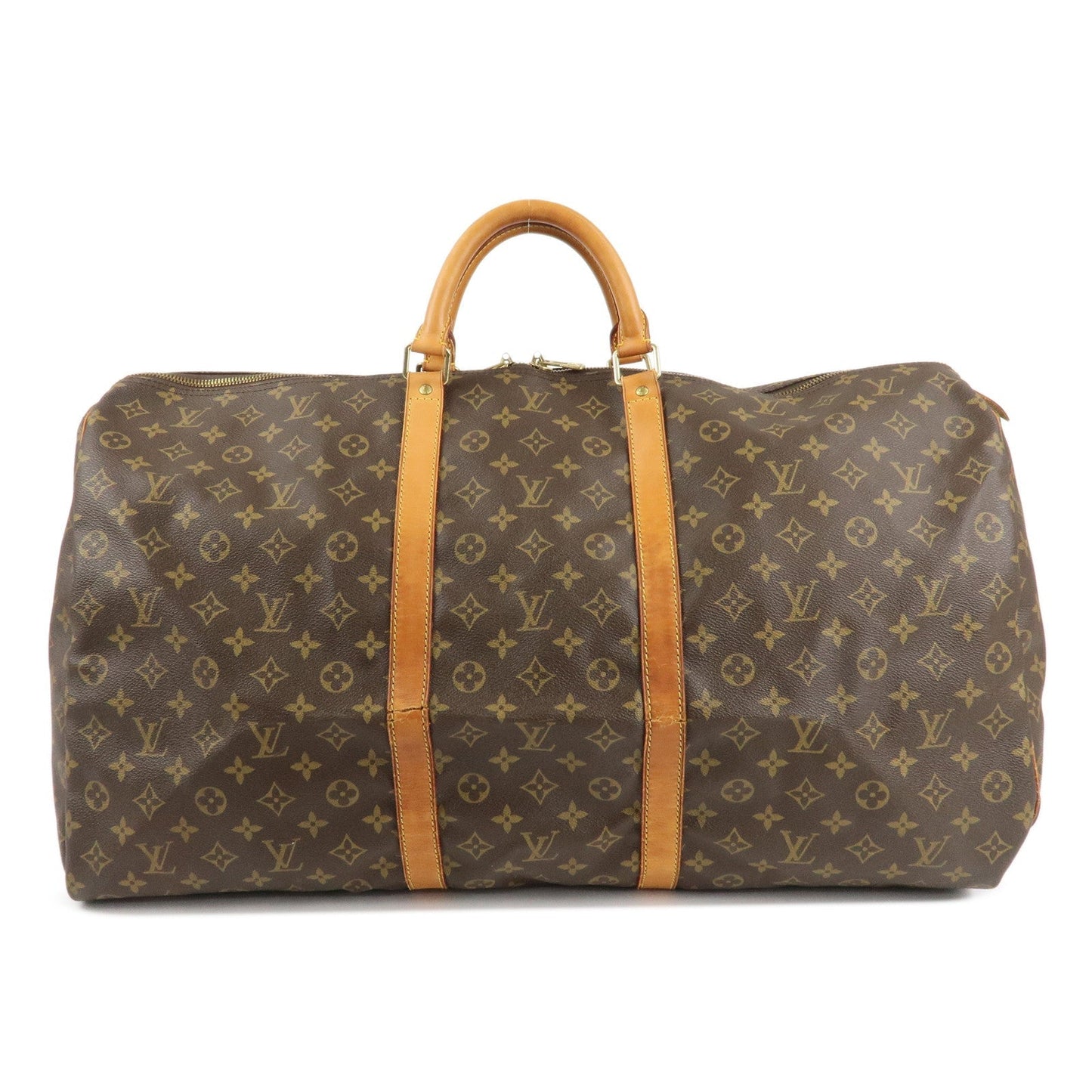 Louis Vuitton Monogram Keep All 60 Boston Bag Brown M41422  d