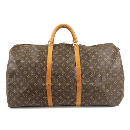 Louis Vuitton Monogram Keep All 60 Boston Bag Brown M41422  d