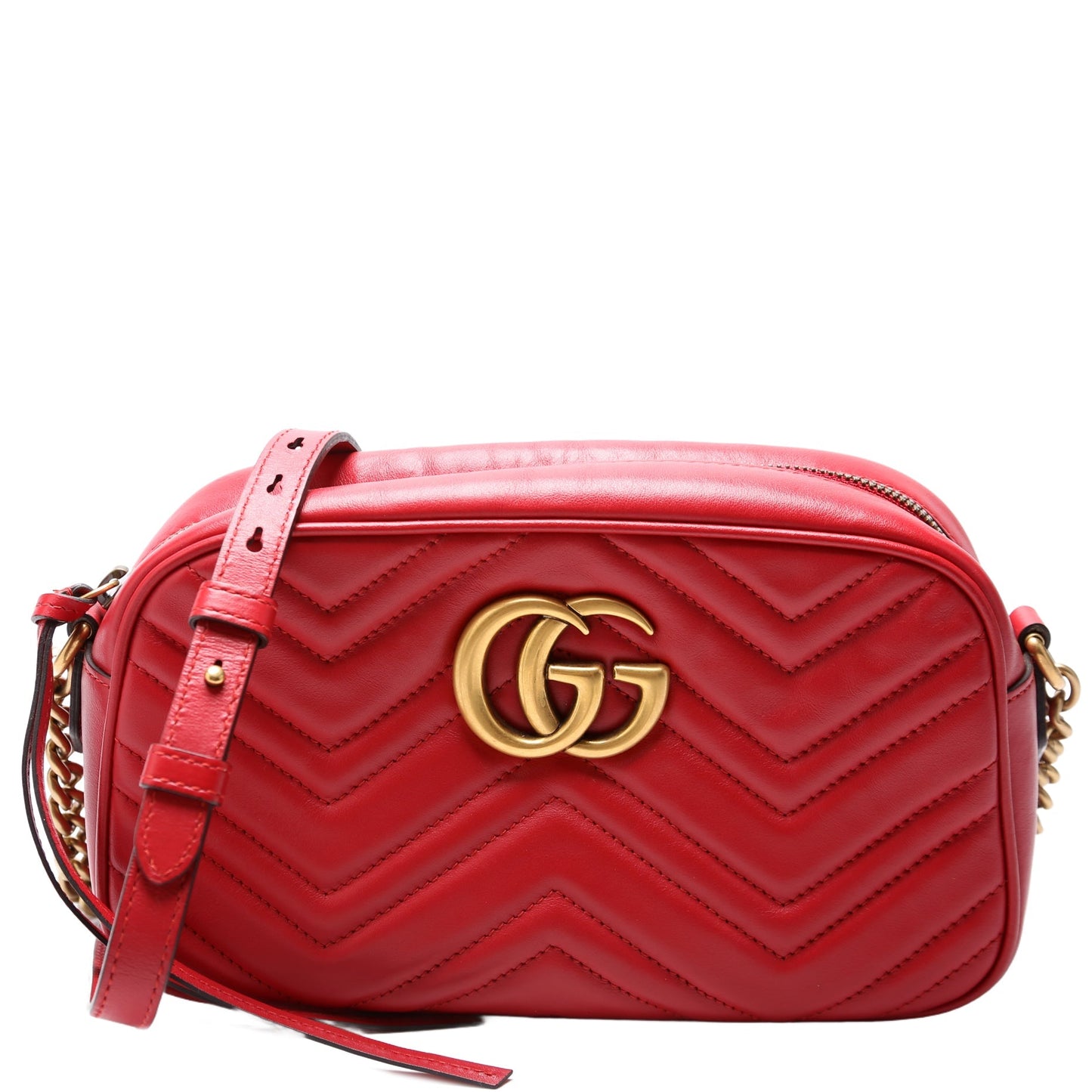 Gucci  Marmont Small Leather Camera Red