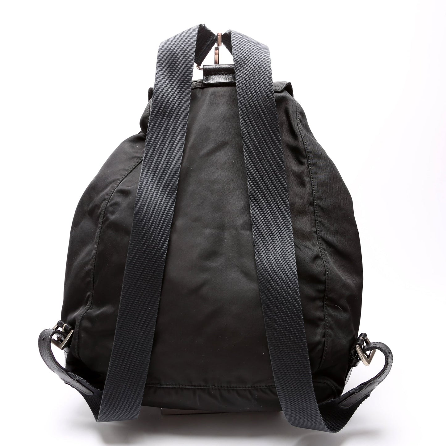 Prada Flap Top Backpack Nylon   Black Bag