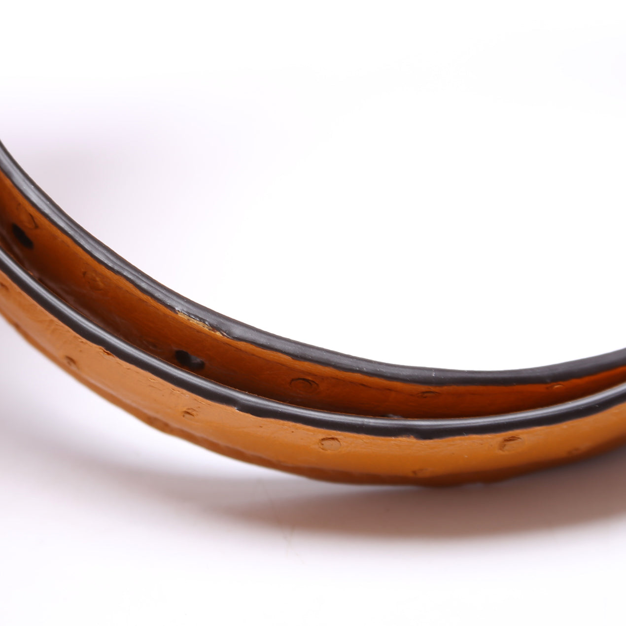 Gucci  Blondie Thin Ostrich Leather Belt Size / Ochre