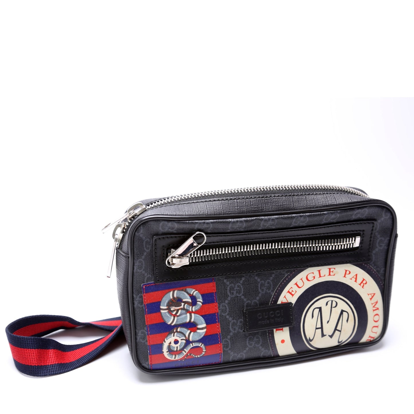 Gucci  Soft GG Supreme Night Courrier Belt Bag Black