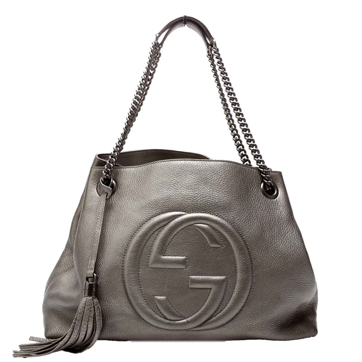 Gucci  Soho Leather Shoulder Medium Grey