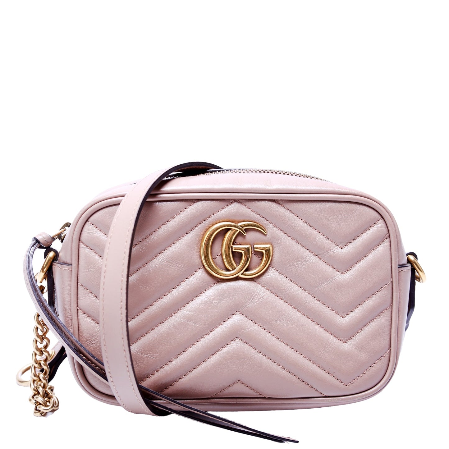 Gucci 448065 Marmont Mini Camera Nude Bag