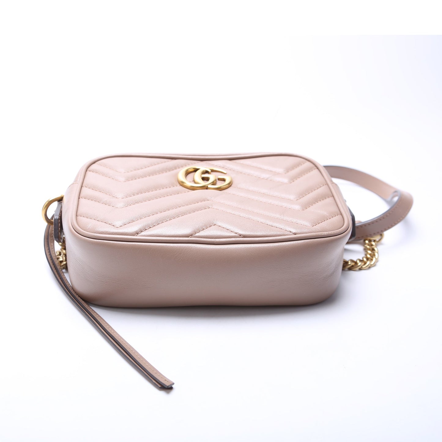 Gucci 448065 Marmont Mini Camera Nude Bag