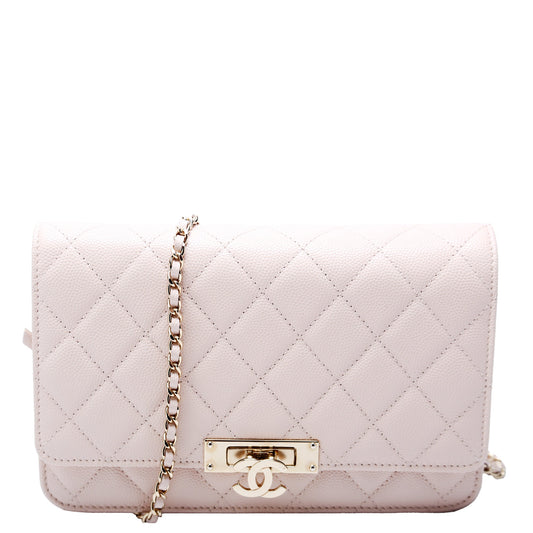 Chanel WOC Golden Class Quilted Caviar 24M Beige Bag