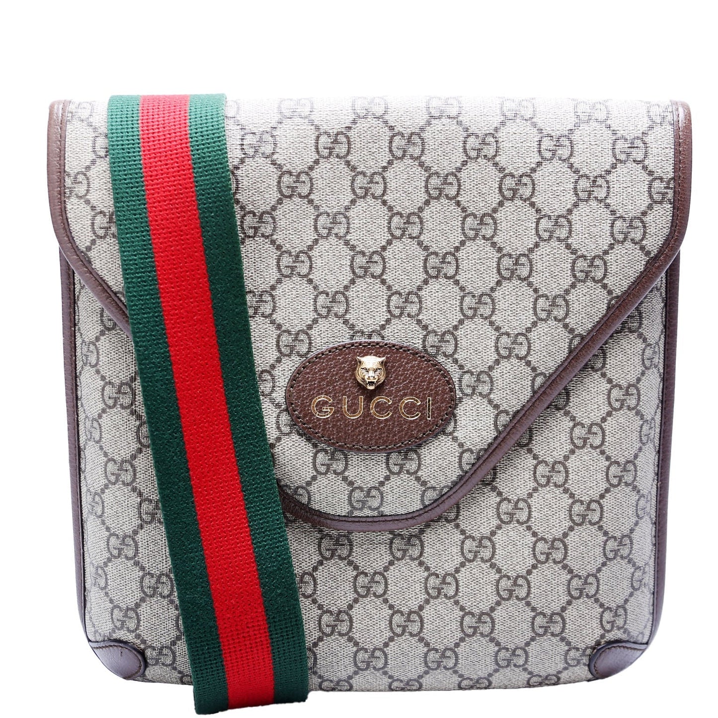 Gucci GG Supreme Neo   Messenger Brown Bag