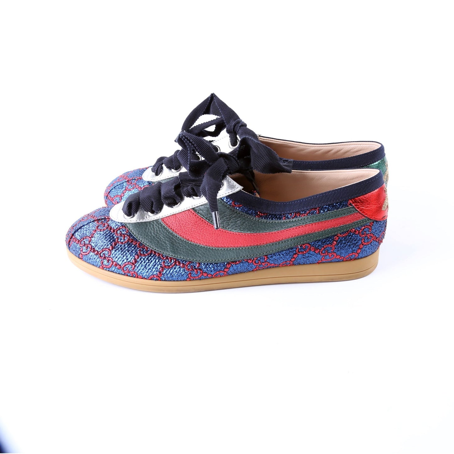 Gucci Falacer Glitter Sneakers Size  Blue